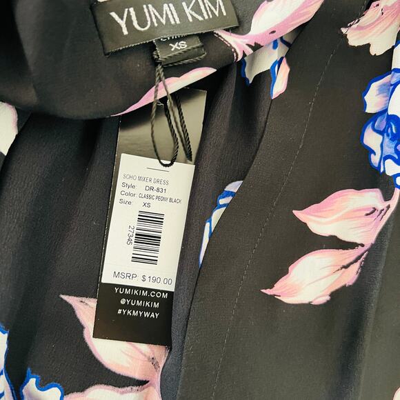 NEW! Yumi Kim Soho Mixer Dress Peony Black Pink A Line Sleeveless - XS - Picture 6 of 6